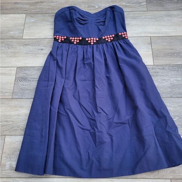 Anthropologie Floreat strapless mini dress, blue size 4 - Picture 11 of 12